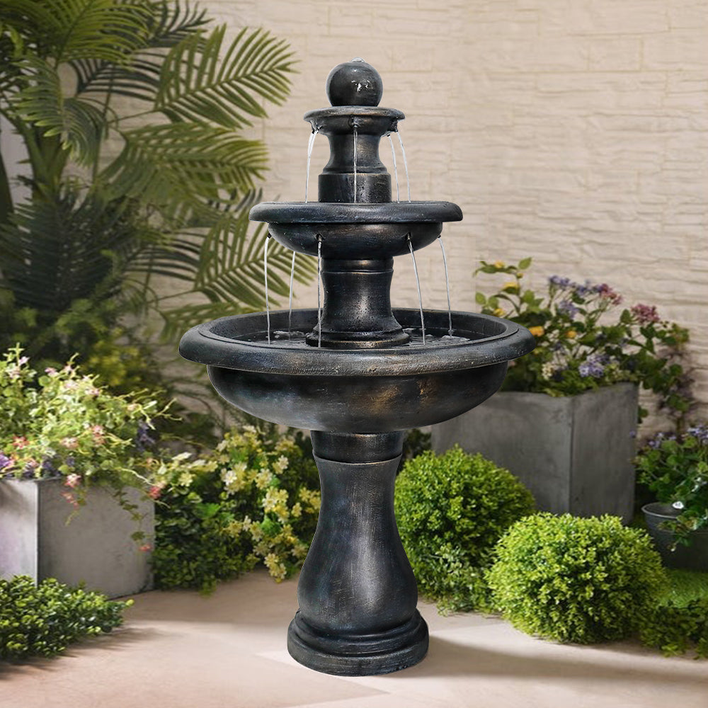 Fountain 115cm High Modern Outdoor Electric Pump, Concrete