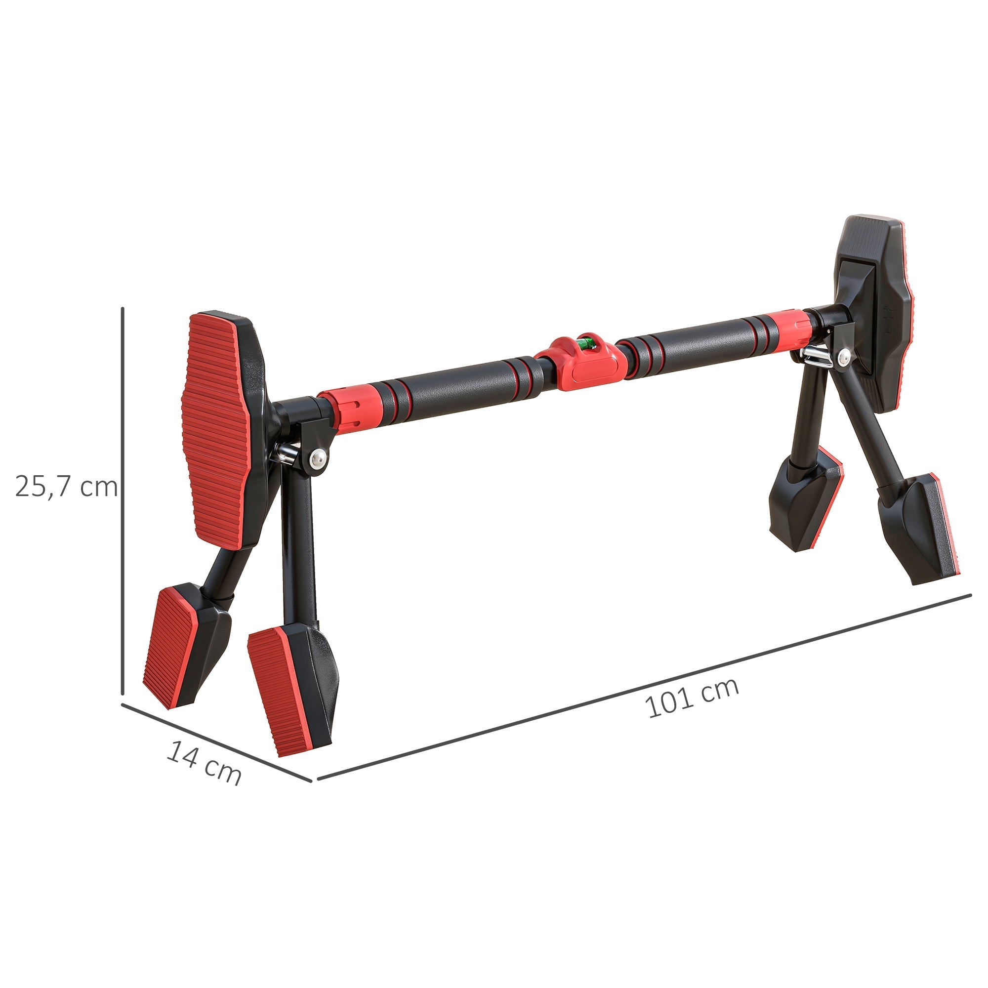 SPORTNOW pull-up bar adjustable for door frames, 225 kg load, black