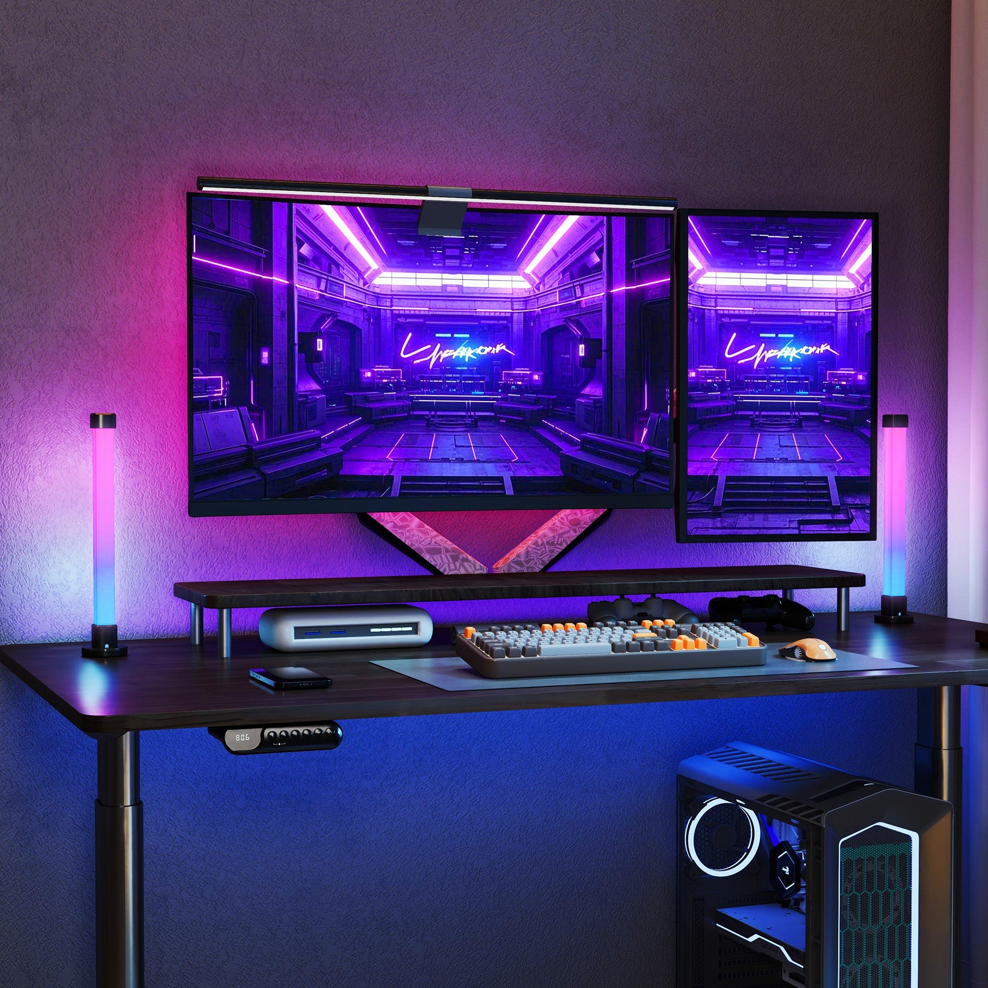 Table Lamps (Set of 2) with App and Remote Control, Music Synchronization, Color Modes, Timer, Smart Bedside Lamp, White