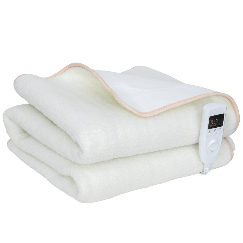 Heated Blanket 160x140cm Dual Zone 5 Settings 10H Timer Washable