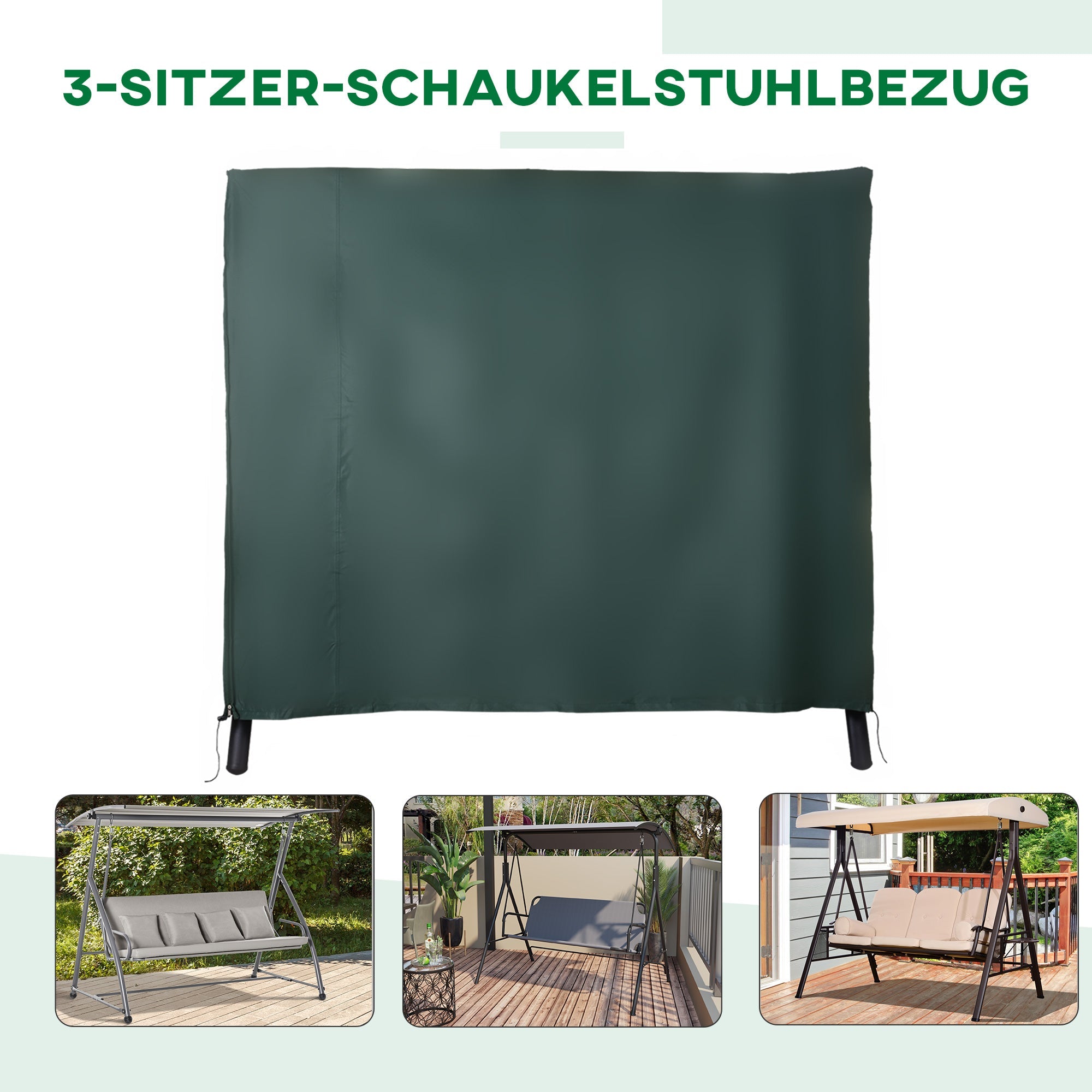 Garden Swing Cover, Waterproof Sun Protection 205x124x164cm, Oxford