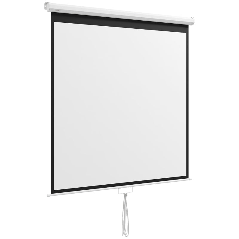 Projector Screen, 152x152cm 85 inch 1:1 HD 4K, for Home Theater Office Presentations