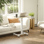 Work Desk, Height Adjustable 68-108cm, Wood-Effect/White