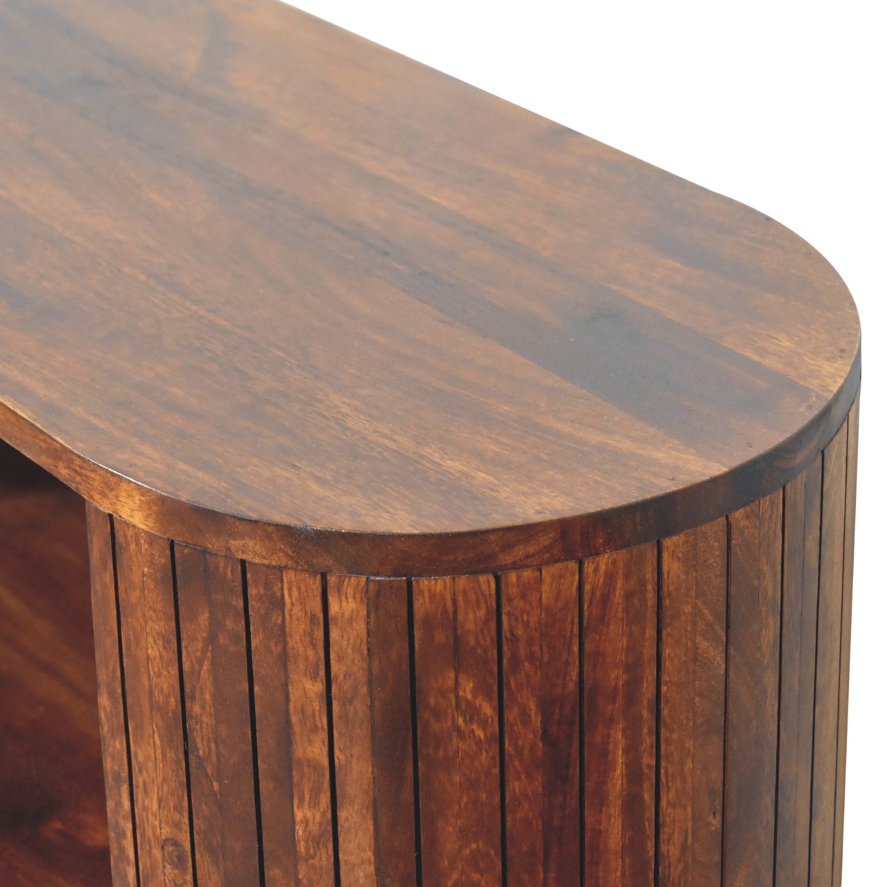 Cortez Open Cabinet Chestnut Wood