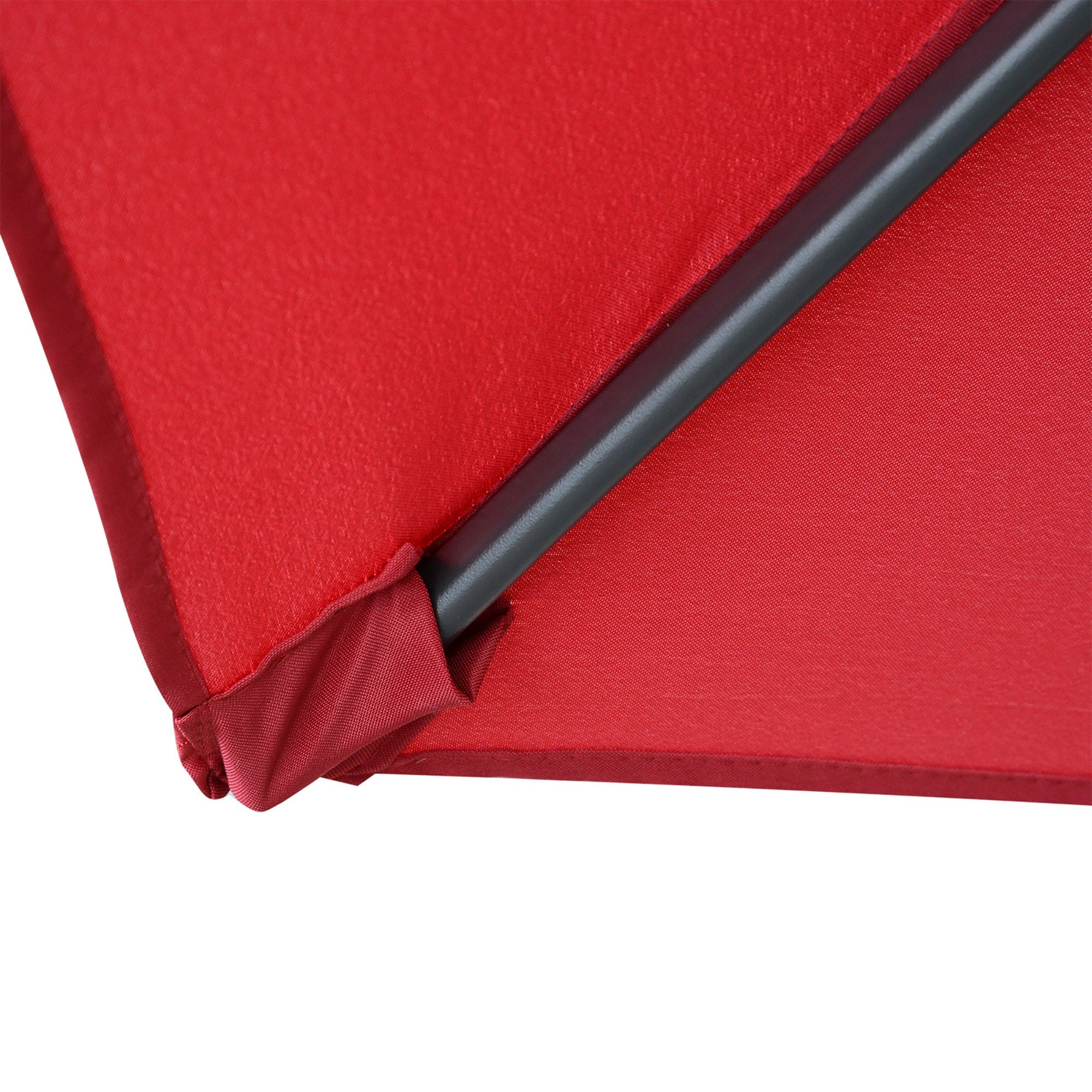 2.8m Garden Parasol Umbrella Round Outdoor Sun Shade Canopy Wine Red