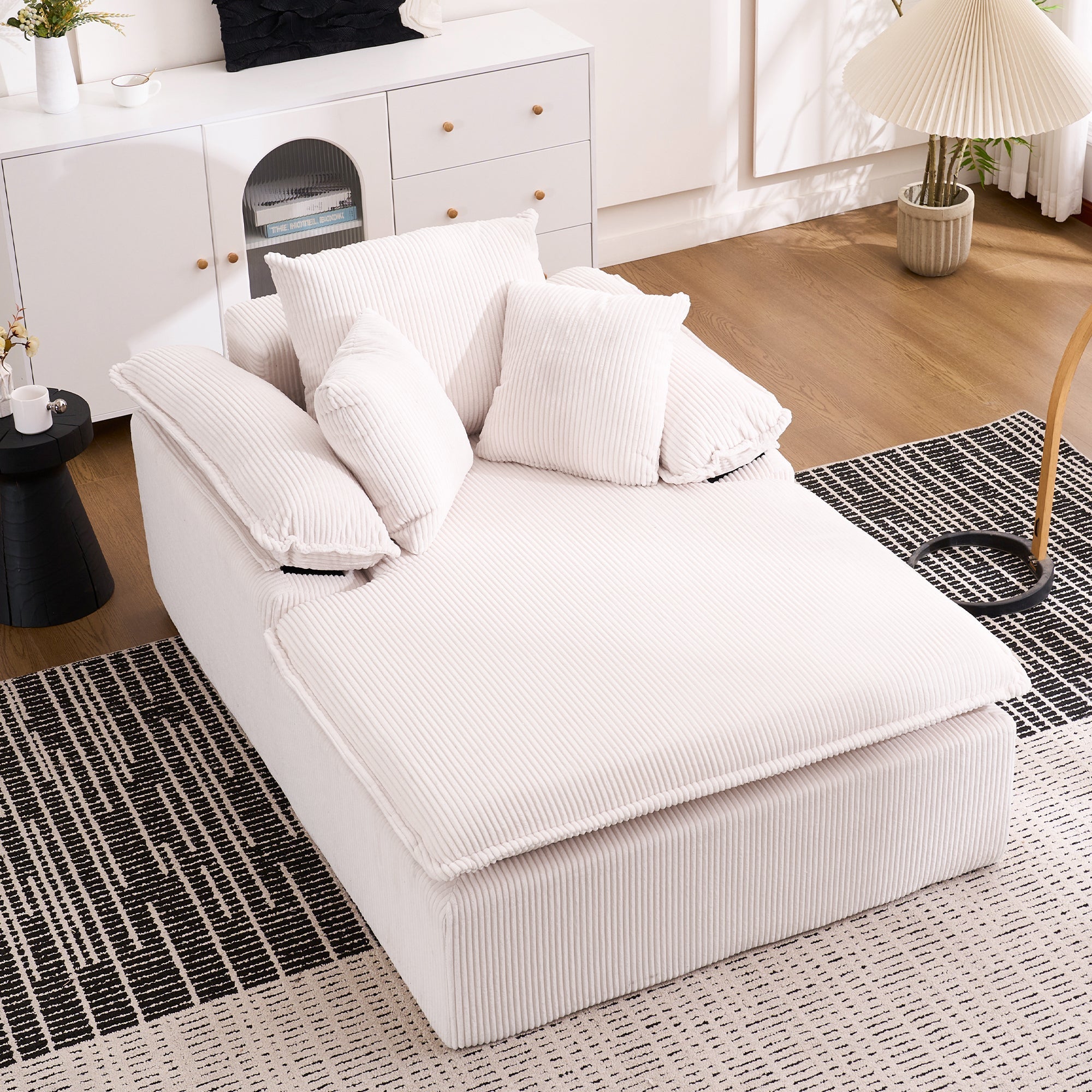 Reclining Sofa 46cm High Frameless Wide Armrests