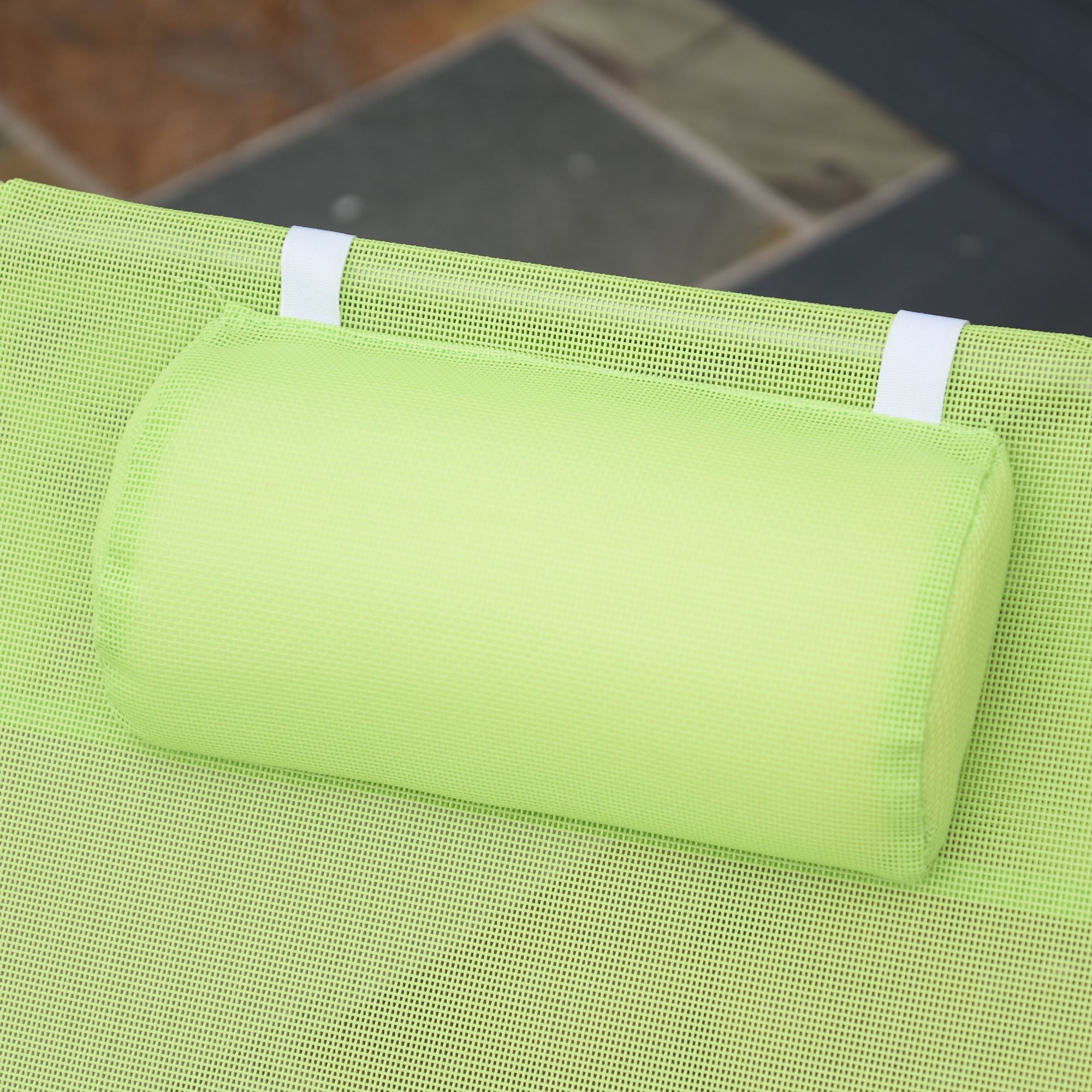 Sun Lounger, Foldable Two-legged for Garden & Balcony, 4 Colours