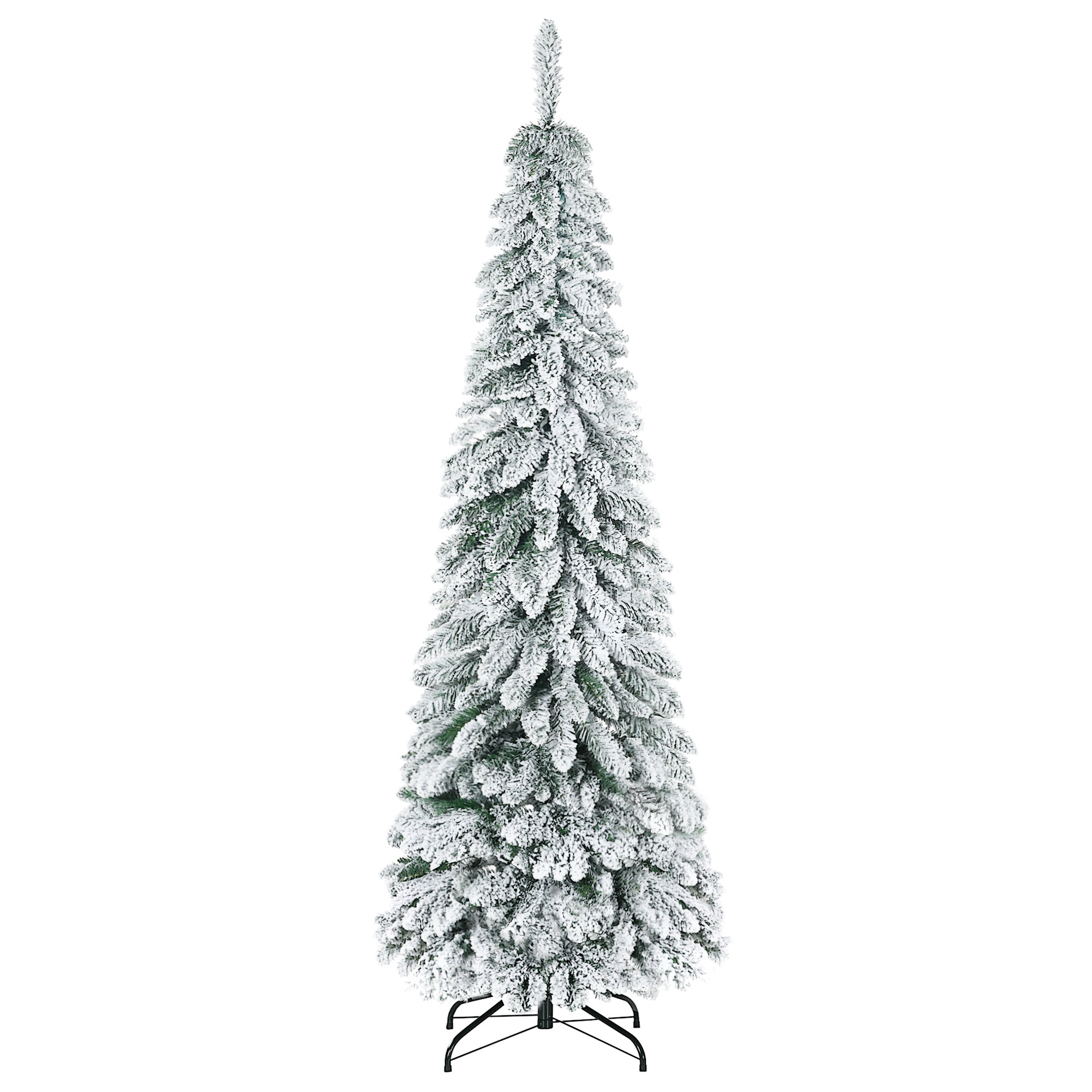 Artificial Christmas Tree with Snow and Stand, 180 cm, Green