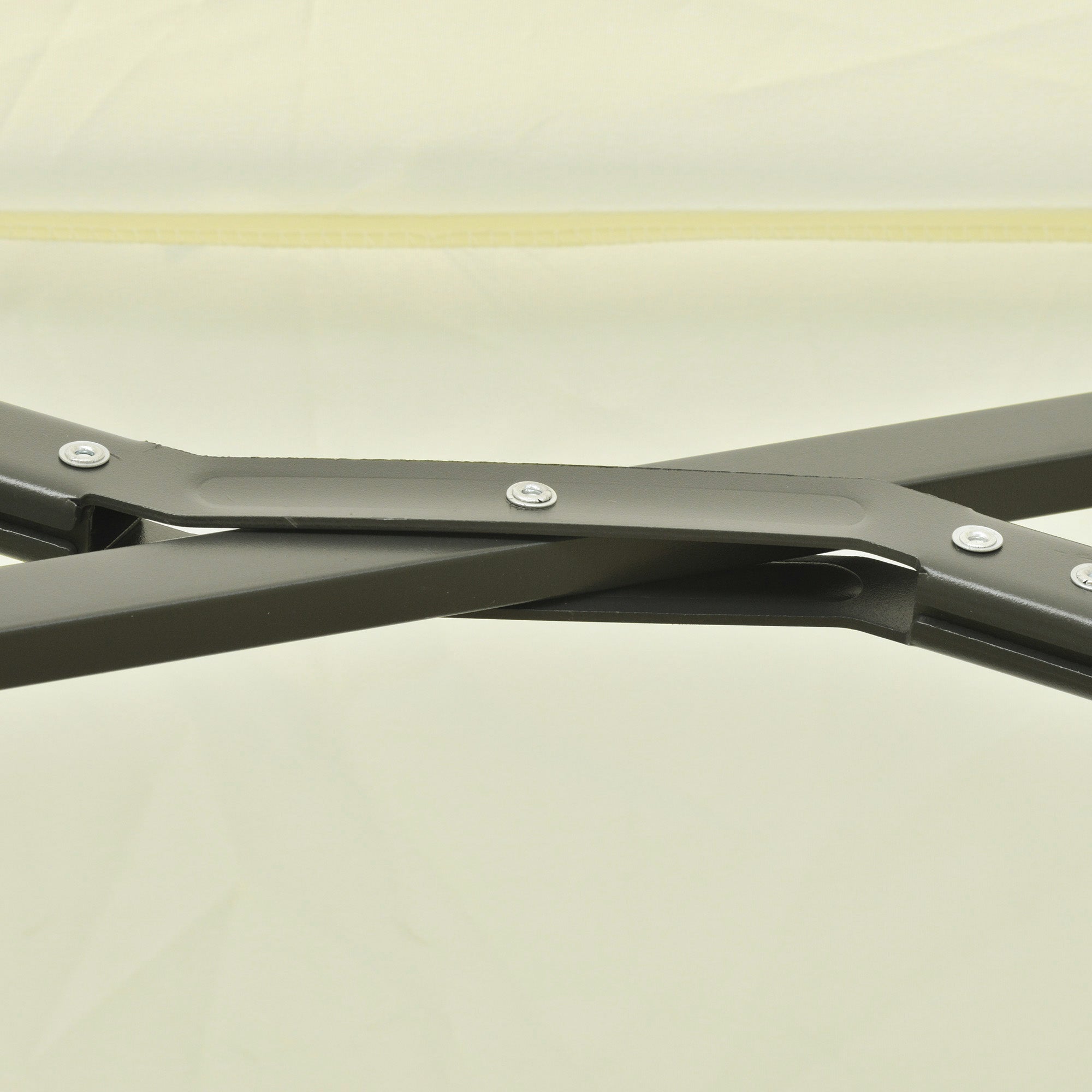Double Parasol Cantilever Sun Protection Adjustable Crank Metal Cream White