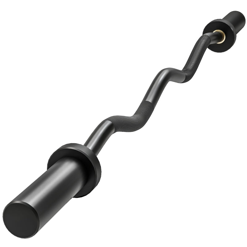 Olympic Barbell with 5 cm Sleeves and 100 kg Load Capacity, Black Steel
