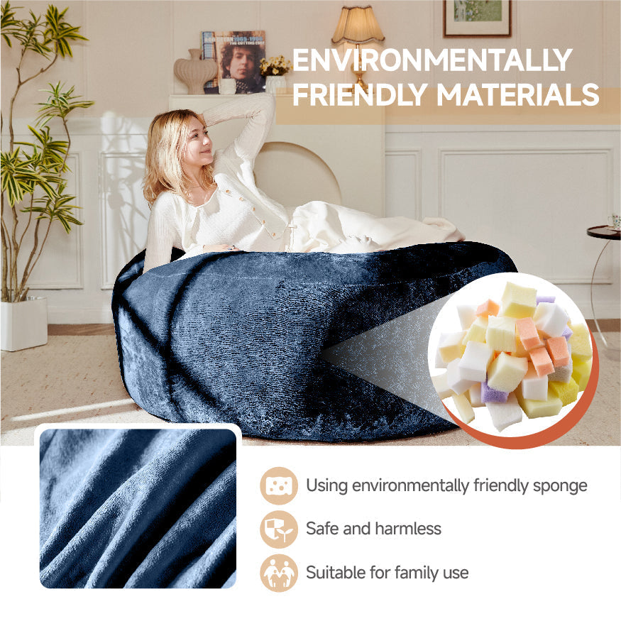6FT Bean Bag Chair, Soft Comfortable Reading Sofa for Adults