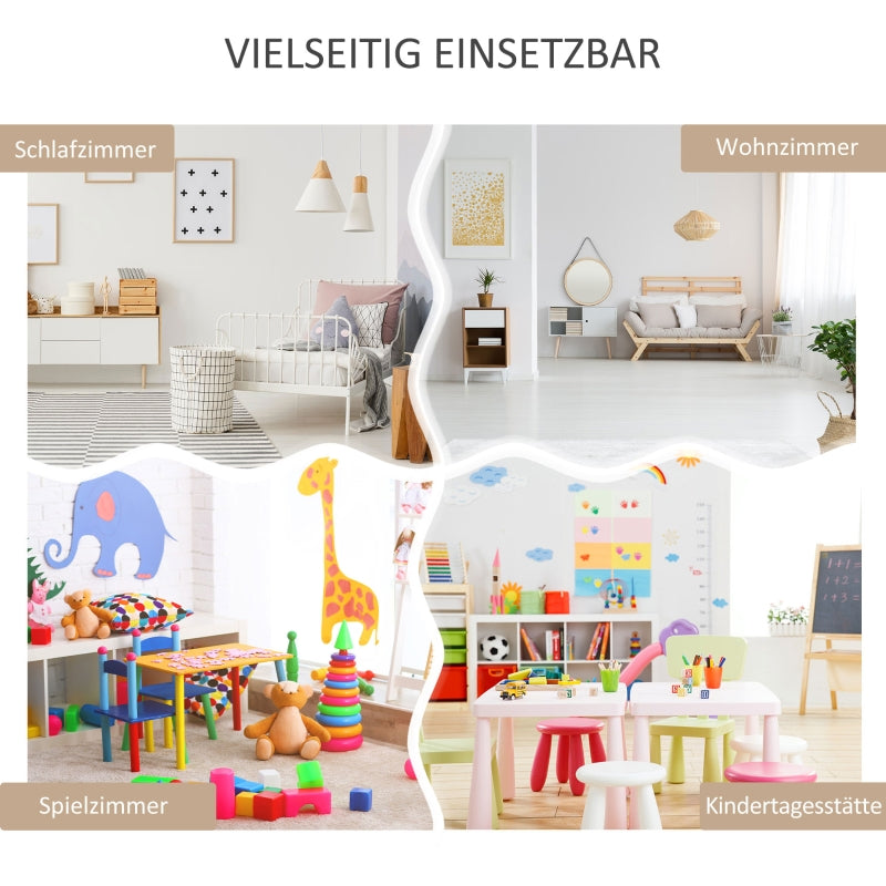 Children's Bookshelf with Drawer, 3 Shelves 2 Compartments, White