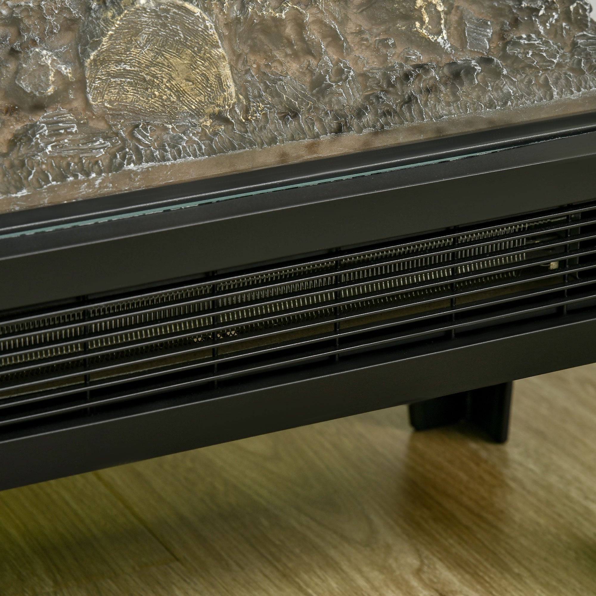 Electric Fireplace Heater Freestanding Stove, 180° LED Flame Effect 1000W/2000W, Black