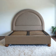Solid Wood Double Bed Boucle
