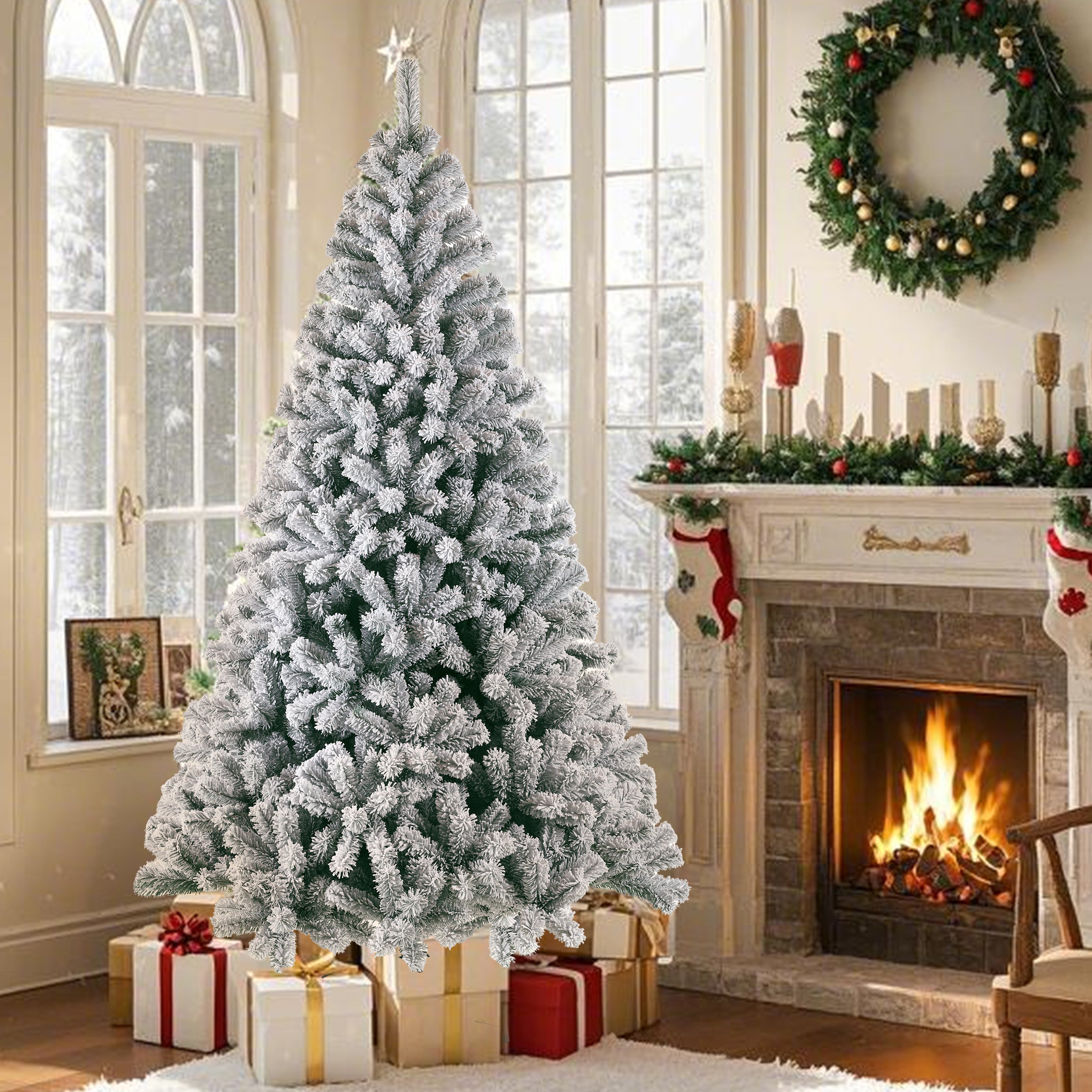 Artificial Snow Christmas Tree, 180cm, 1006 Tips, Realistic, PVC