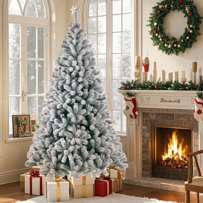 Weihnachtsbaum mit Kunstschnee, 180cm, 1006 Spitzen, realistisch, PVC