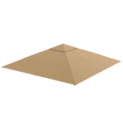 Pavilion Roof Replacement Sun Protection Weatherproof 2.98x2.95m, Polyester Beige