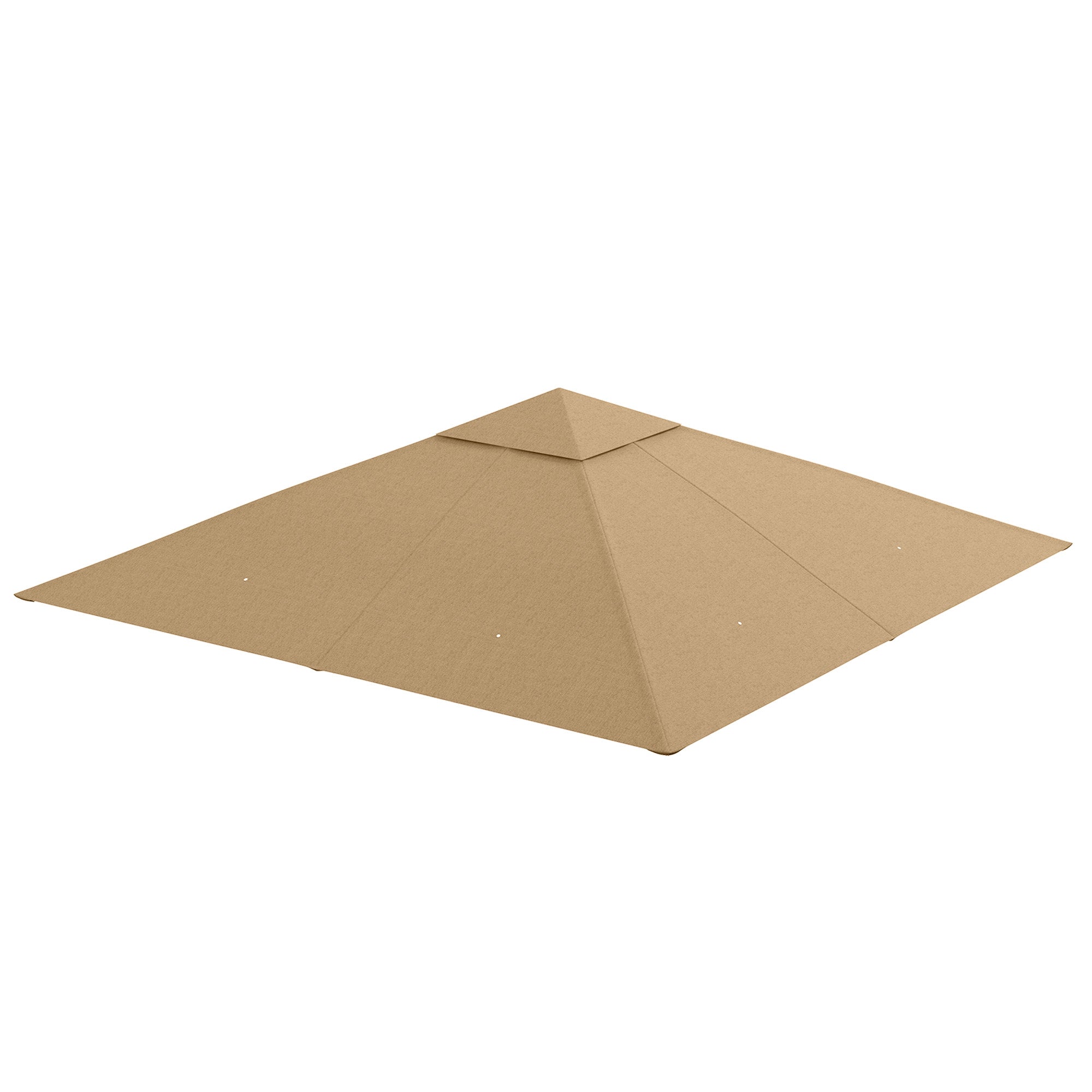 Pavilion Roof Replacement Sun Protection Weatherproof 2.98x2.95m, Polyester Beige