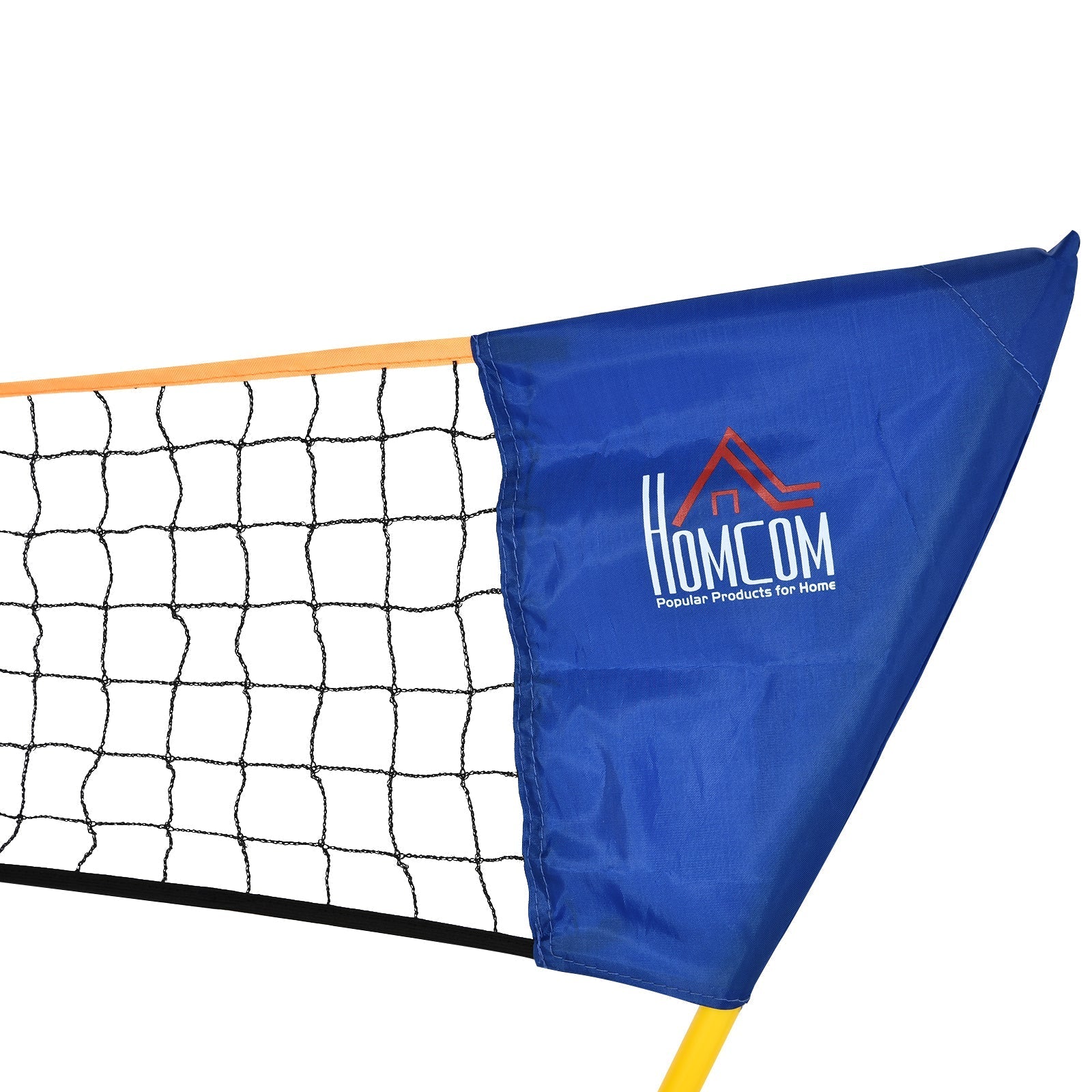 Badminton Net with Stand, Portable for Badminton with 4 Rackets, Yellow and Blue