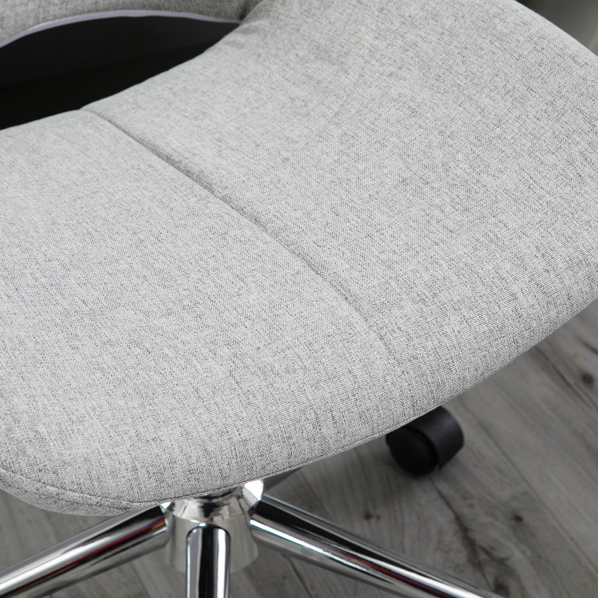Office Chair, Armrest-Free Swivel, 110 kg, Light Grey