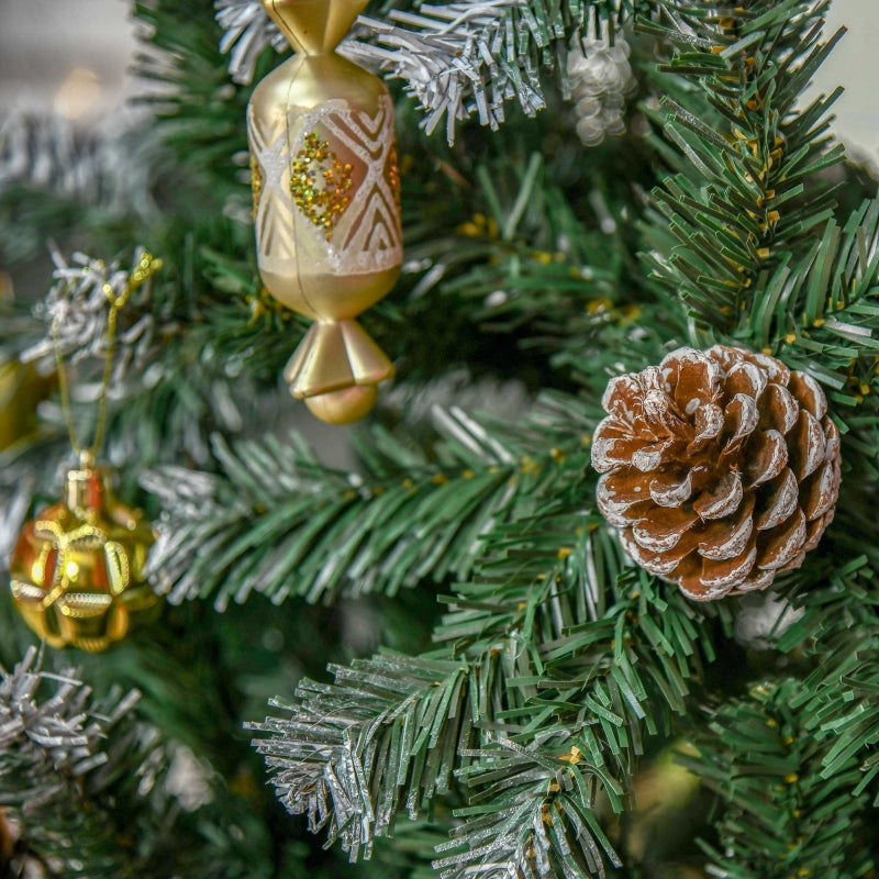 Artificial Christmas Tree, Snowy Tips, Fireproof, 150 cm