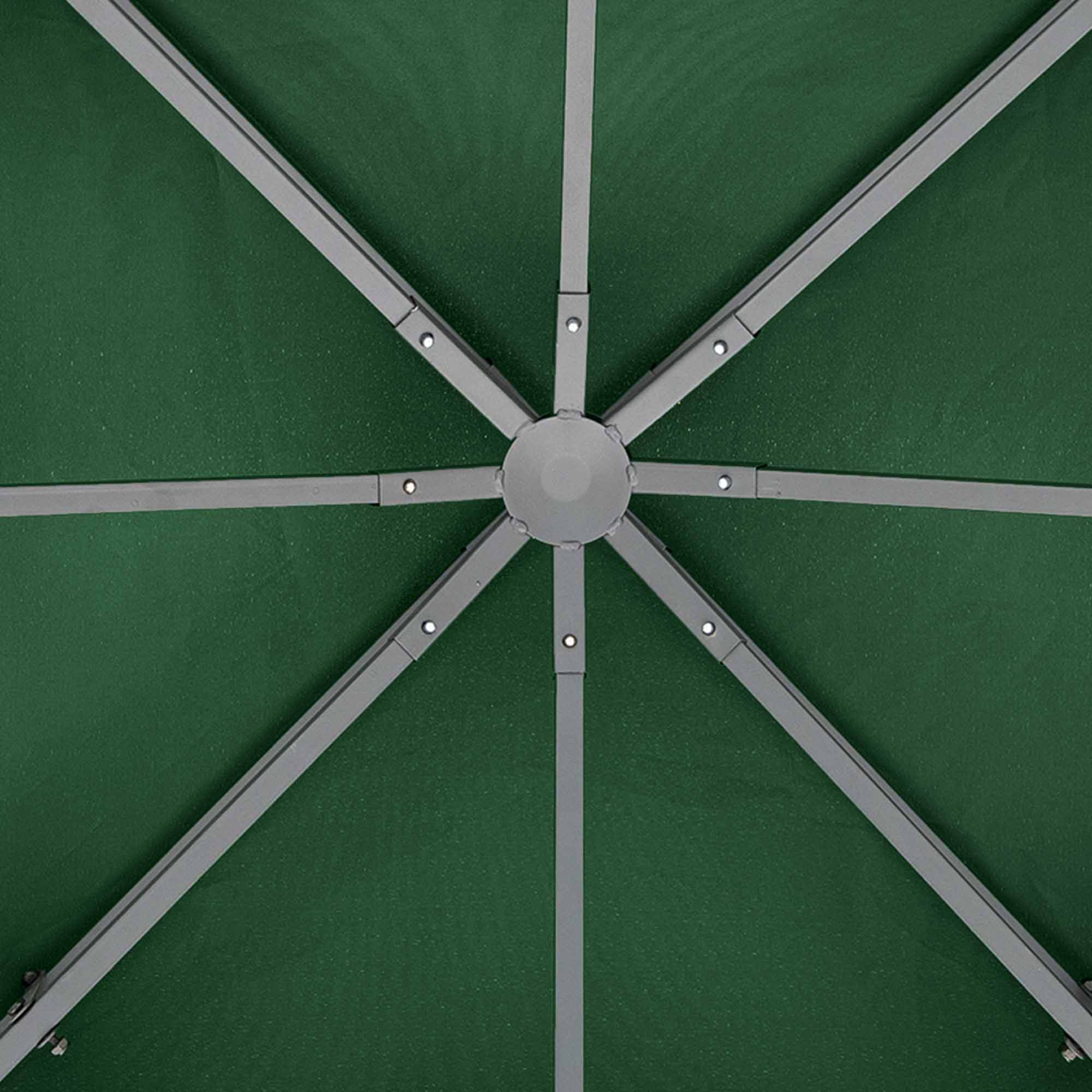 Pavilion Roof Replacement 3x3m Water-Repellent Charcoal Grey Polyester