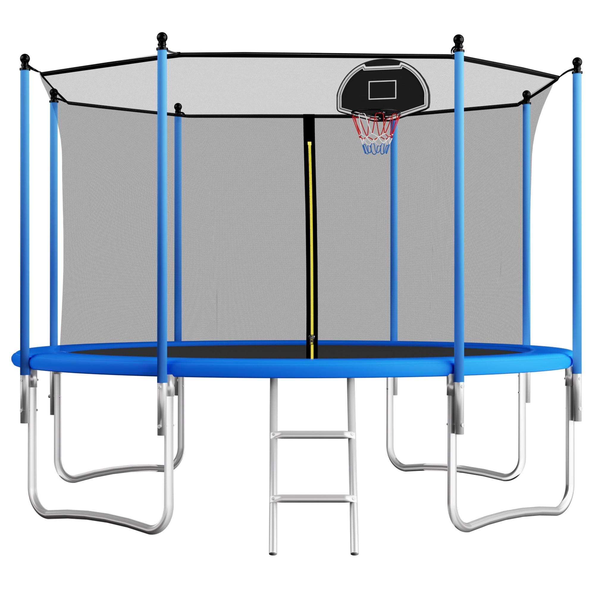 Outdoor Trampoline 305 cm with Reinforced Leg Crossbars and One-Piece Construction, Metal