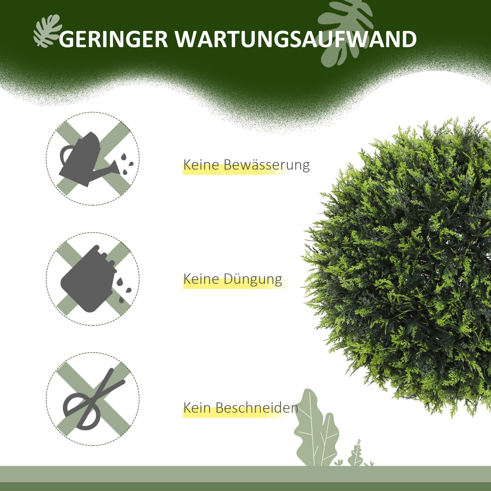 Artificial Cedar, 45 cm, Green