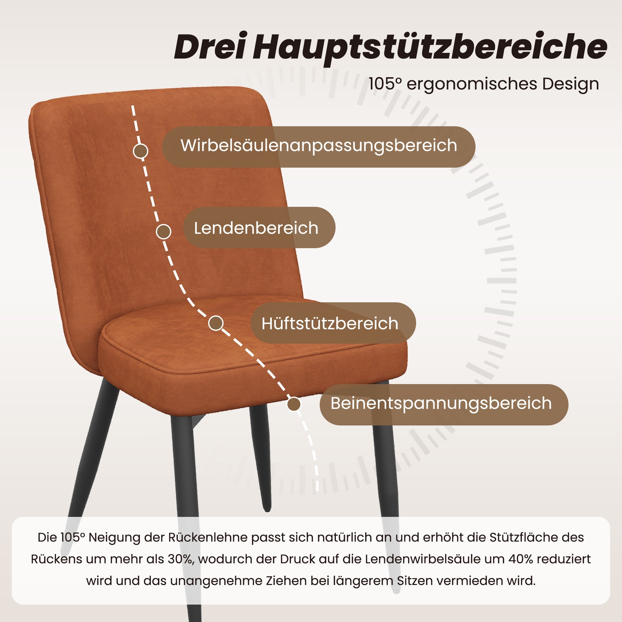 Modern Dining Chairs, Set of 4, Comfortable and Breathable, Velvet Fabric and Rust-Resistant Metal