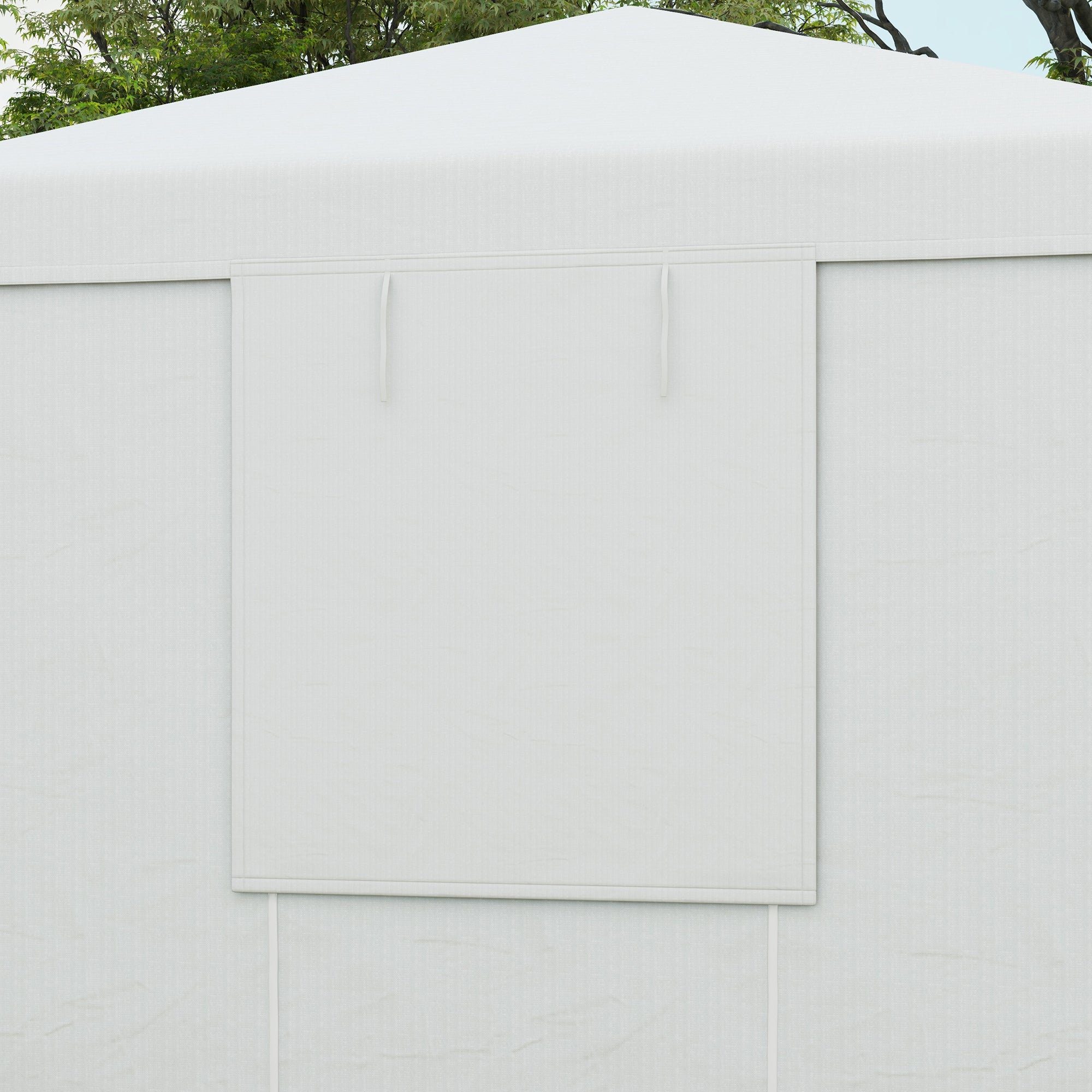 Replacement Roof Set for Gazebo, Waterproof 2 Side Walls, White