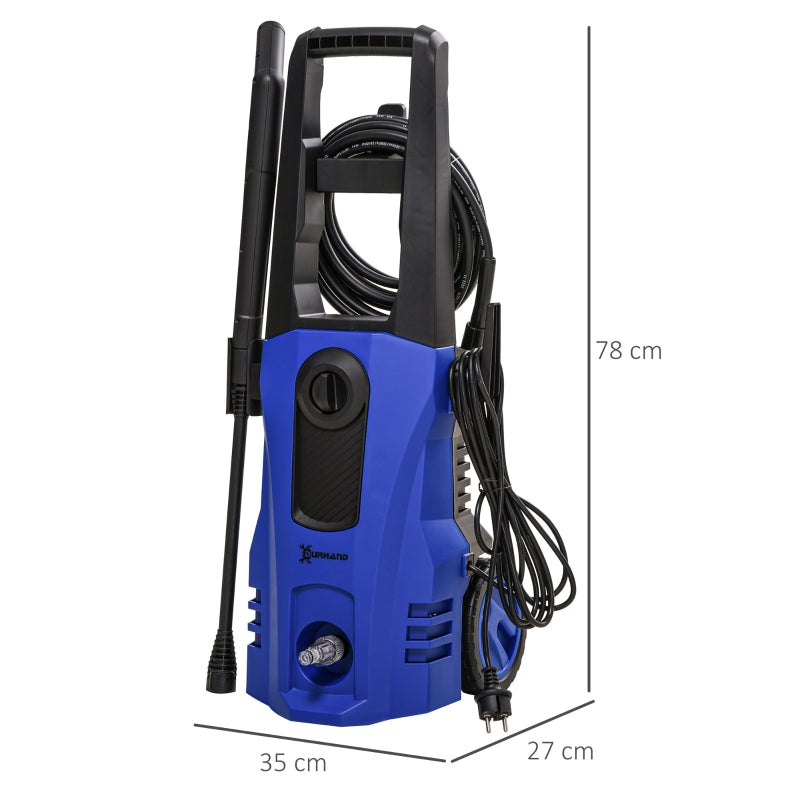DURHAND Pressure Washer, 1800W, 150 Bar, 5-piece, Blue