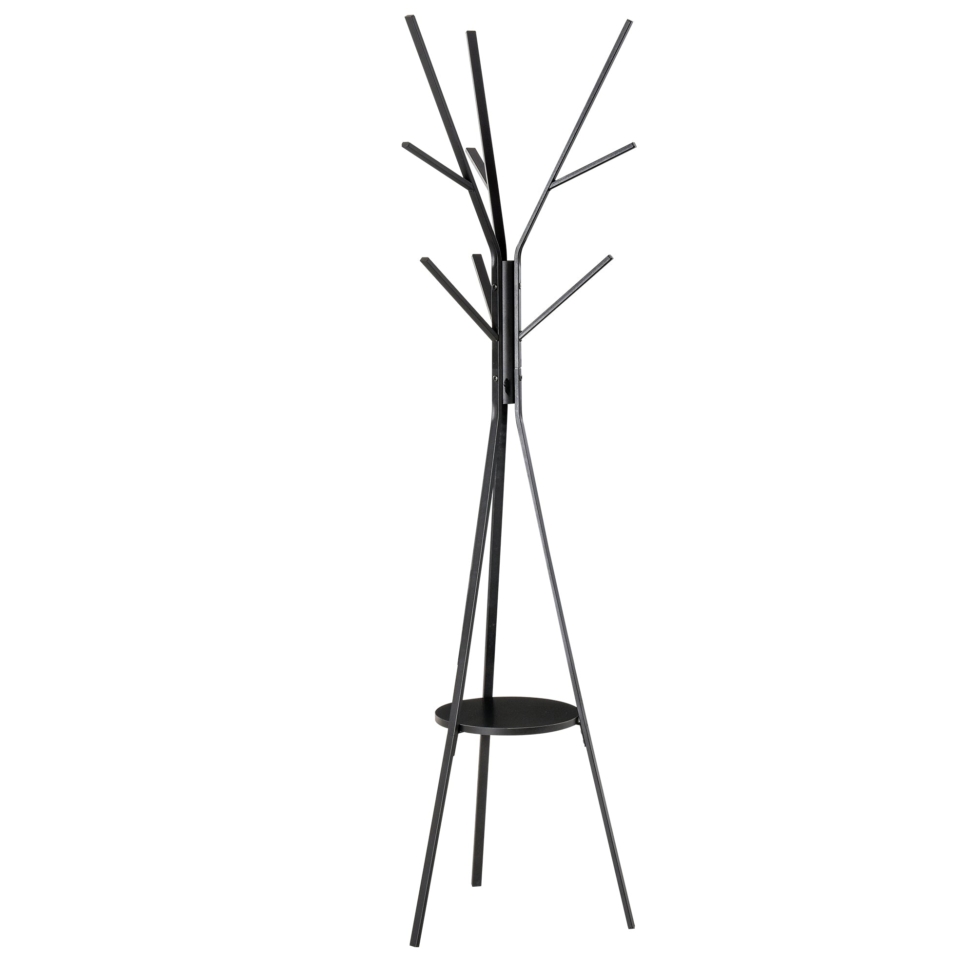 Coat rack standing, 180 cm, black metal