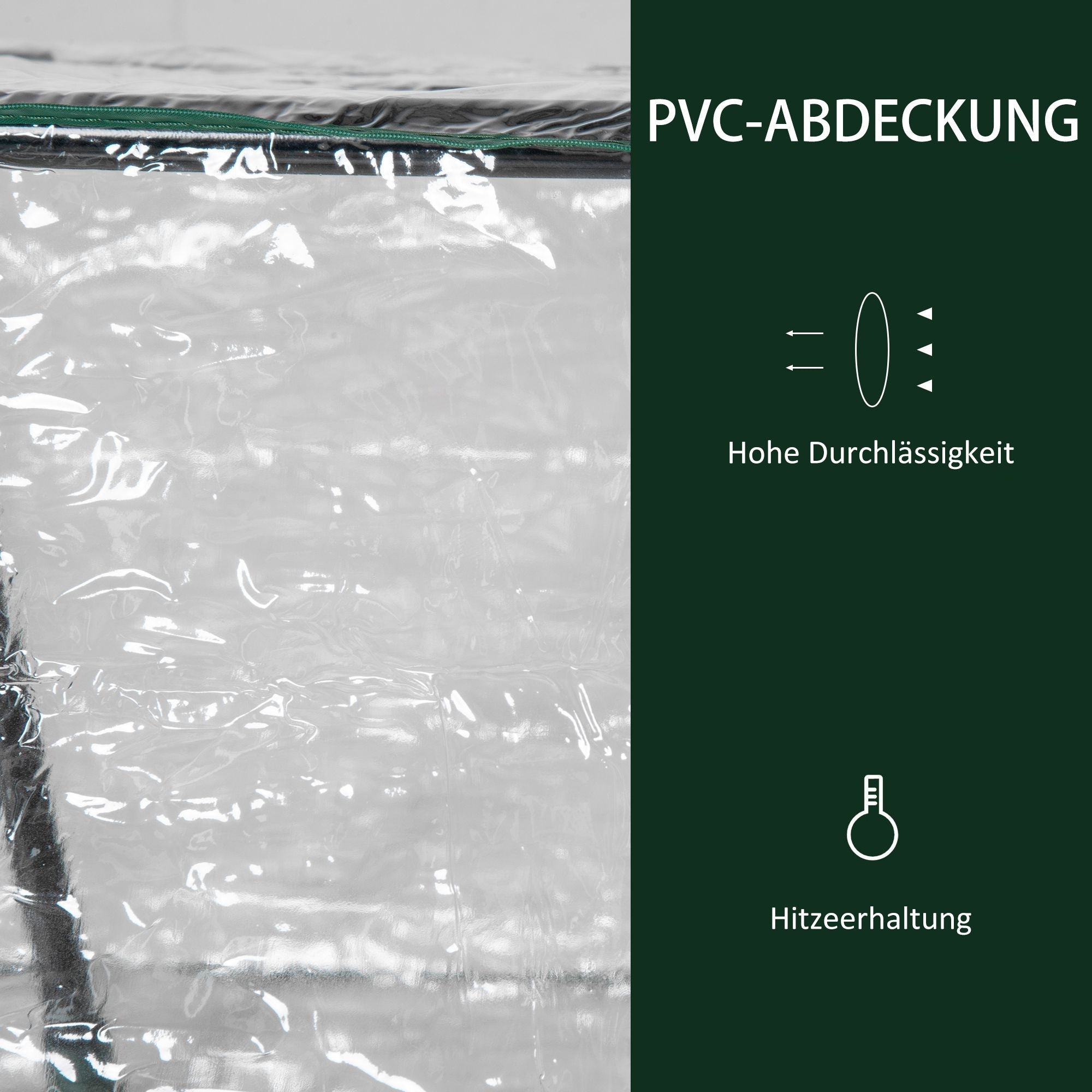 Foil Greenhouse Window 120x60x60cm Cold Frame PVC Transparent