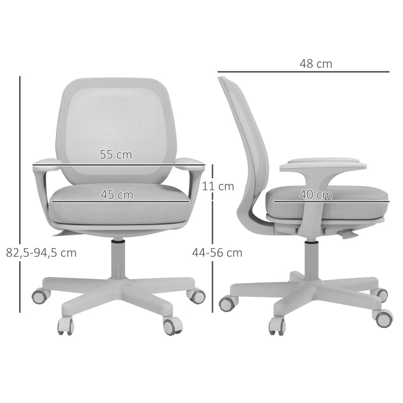 Vinsetto Office Chair, Ergonomic Desk Chair, Swivel, Height Adjustable, Grey