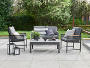 Bellmount - Rope Weave Aluminium Sofa Set with 3-Way Lift Table