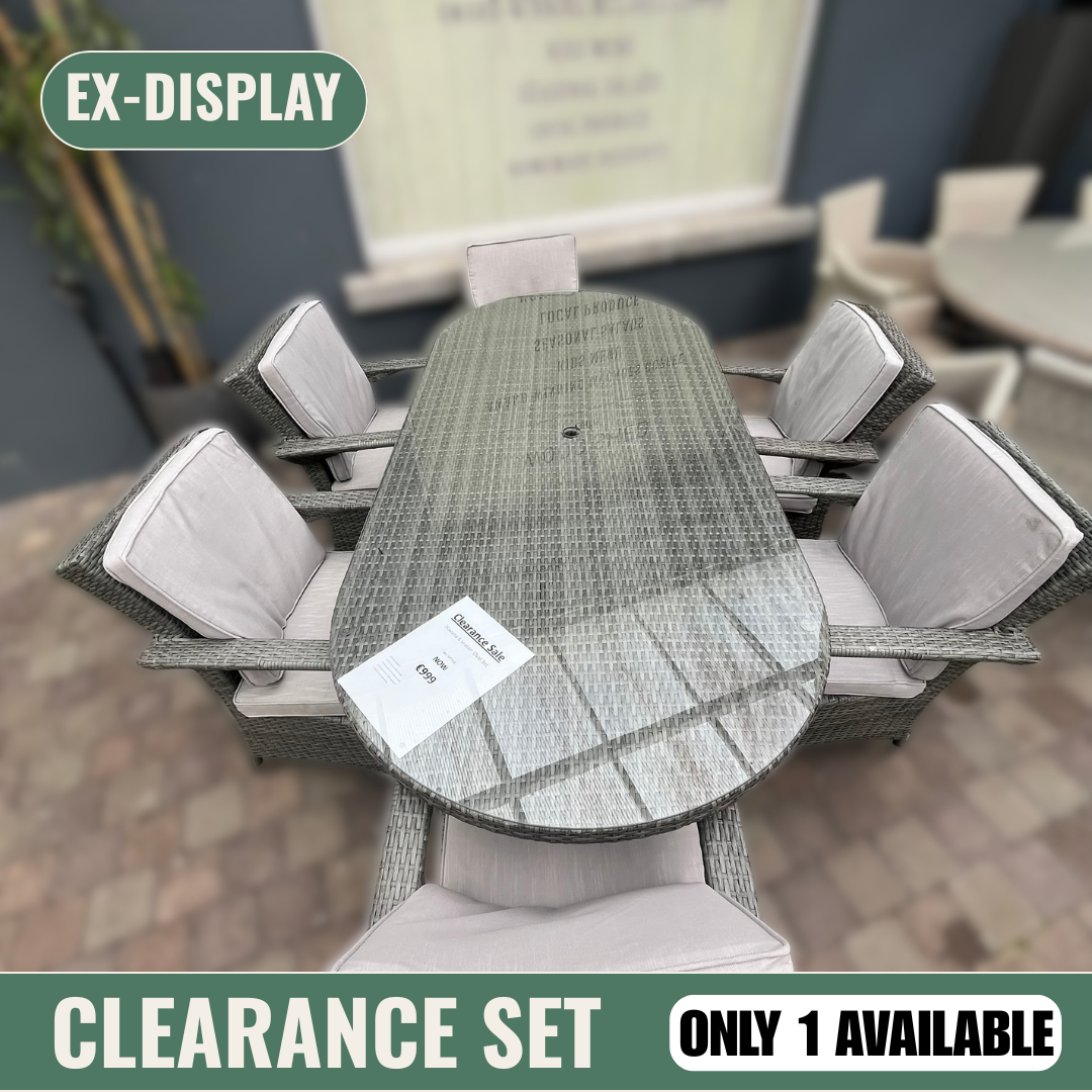 Havana 6 Seater Set (Oval) - Clearance