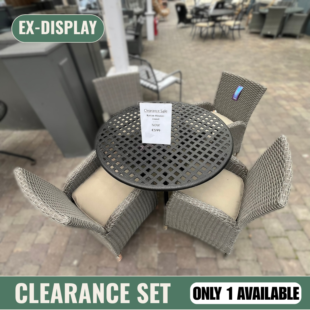 Rattan 4 Seater Round