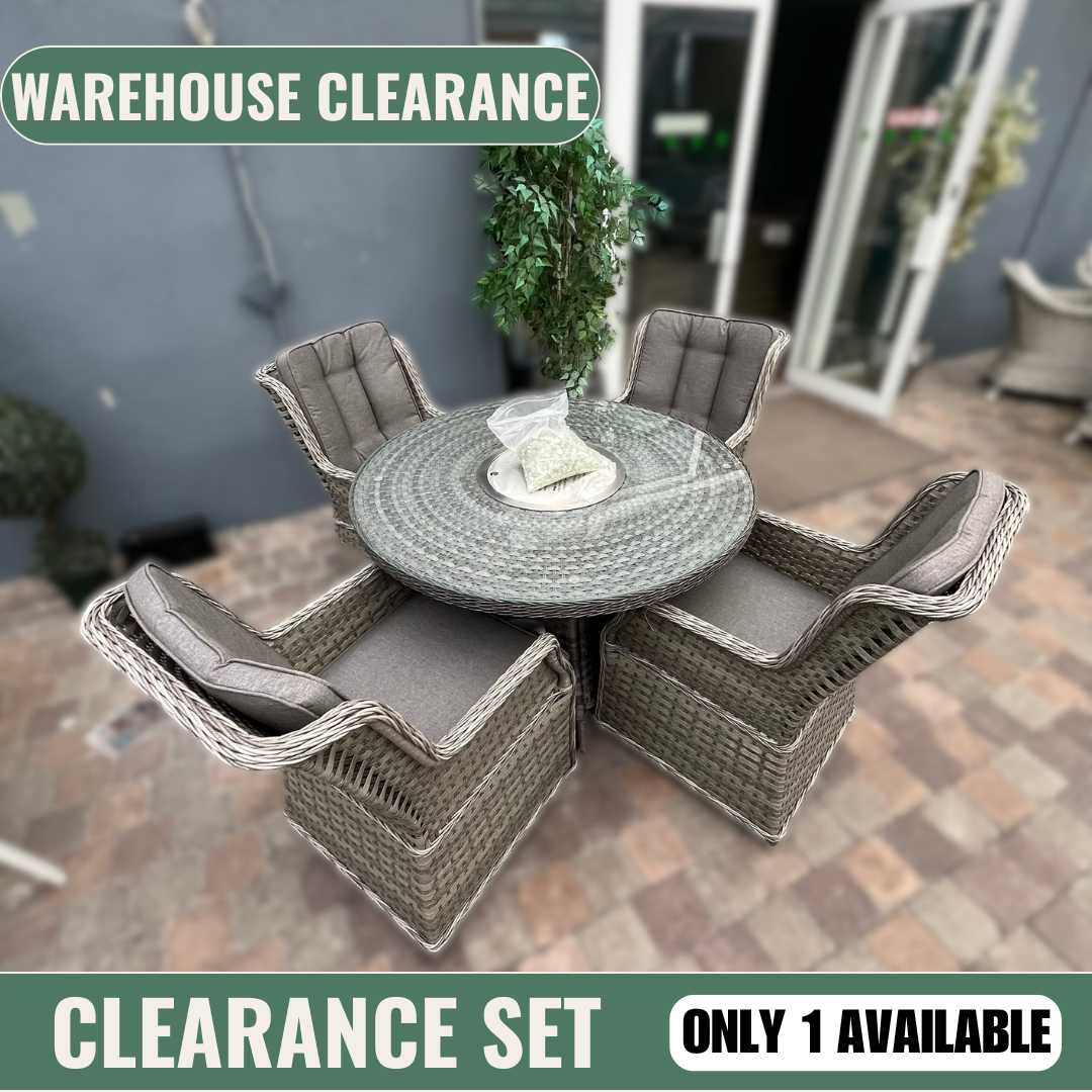 Bali/Boston 4-Seater Fire Pit Set - Clearance