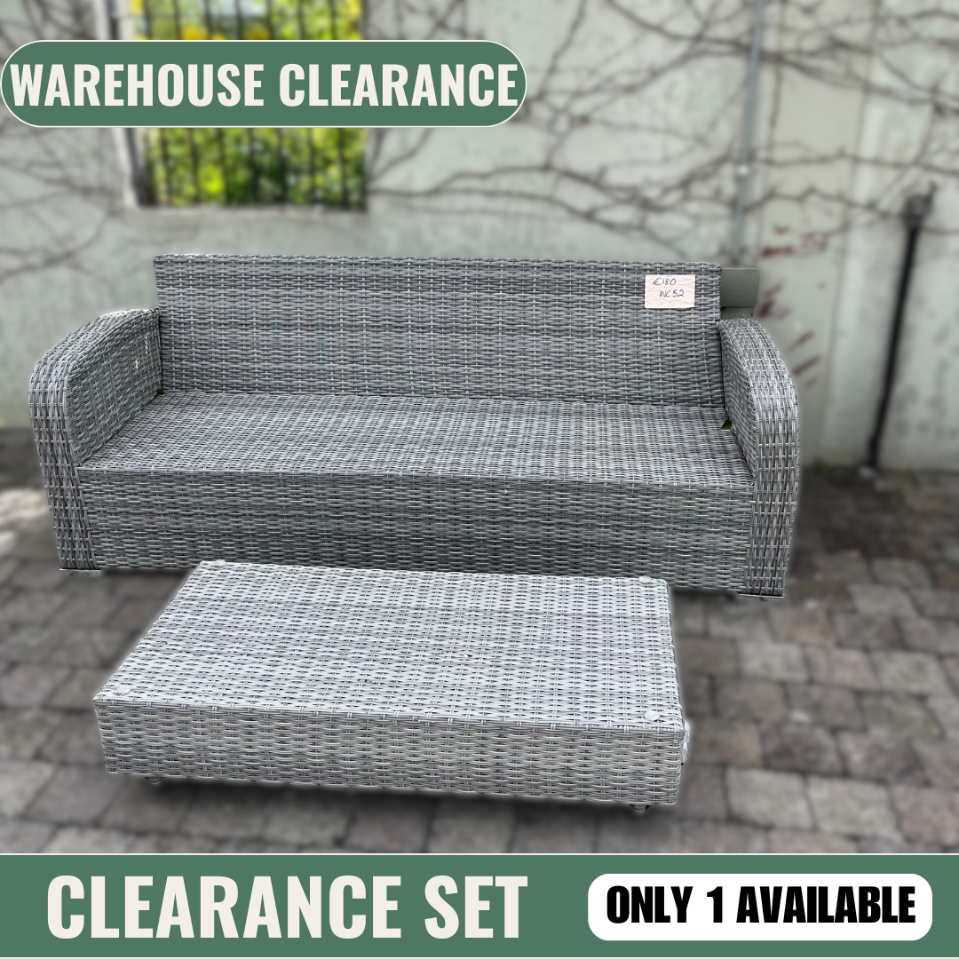 Grey Sofa & Small Table - Clearance