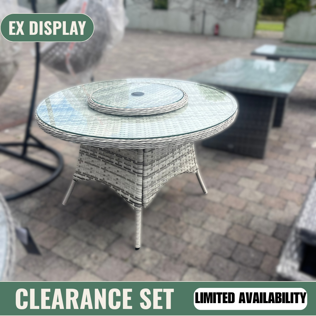 Vienna Round Table With Glass - Clearance