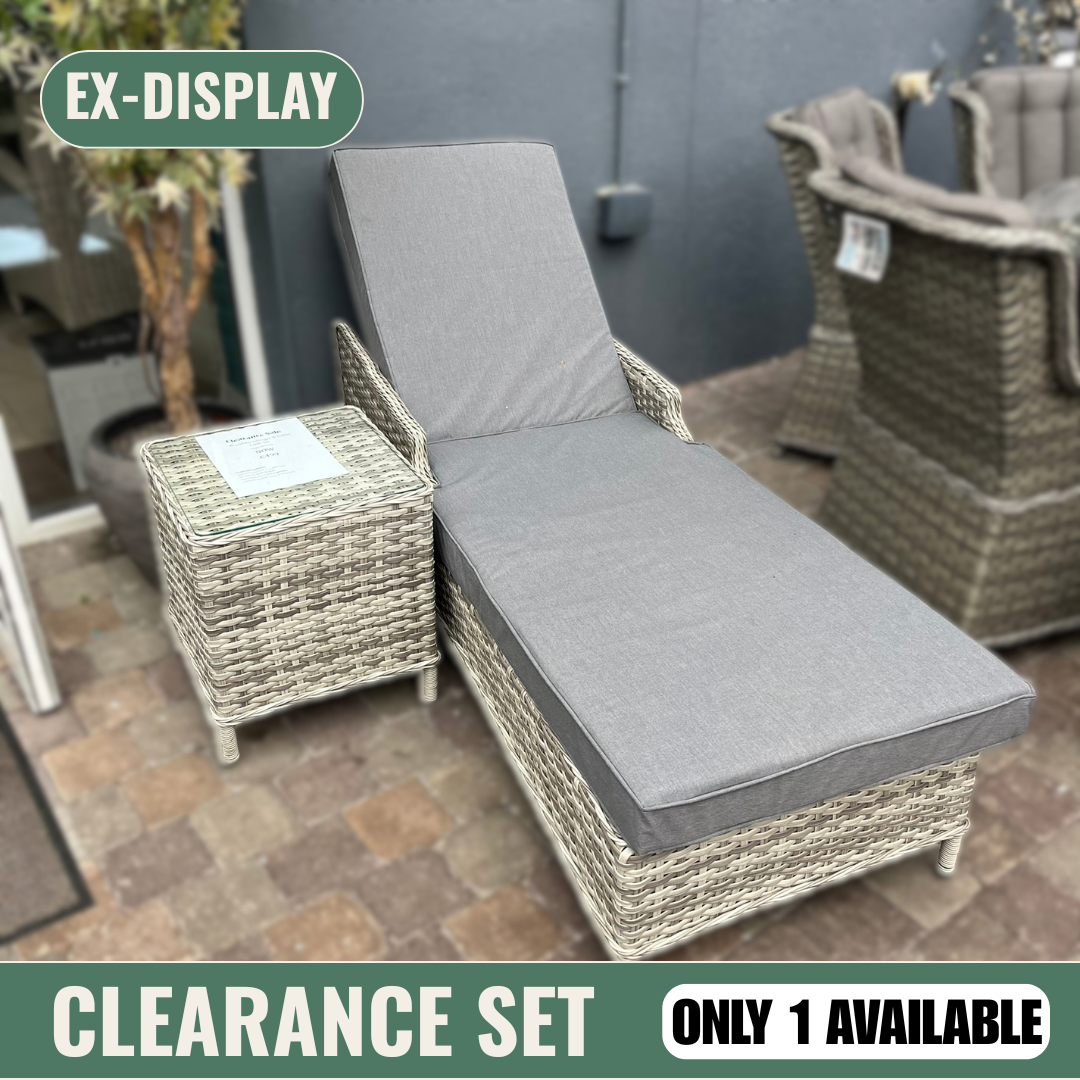 Wroxham Lounger & Coffee Table Set Clearance