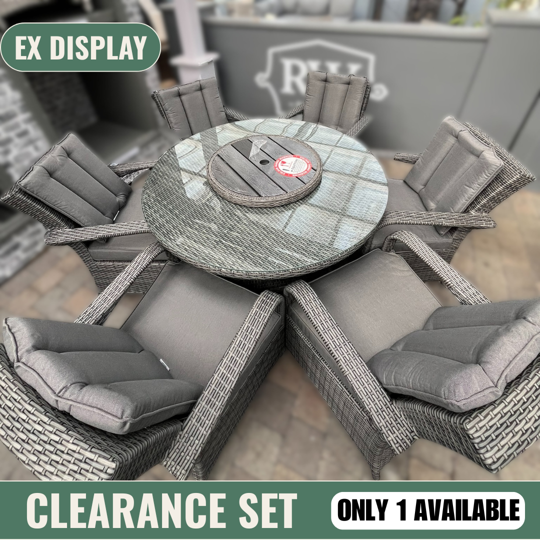 Gardenia 6-Seater Set with Lazy Susan  - Clearance