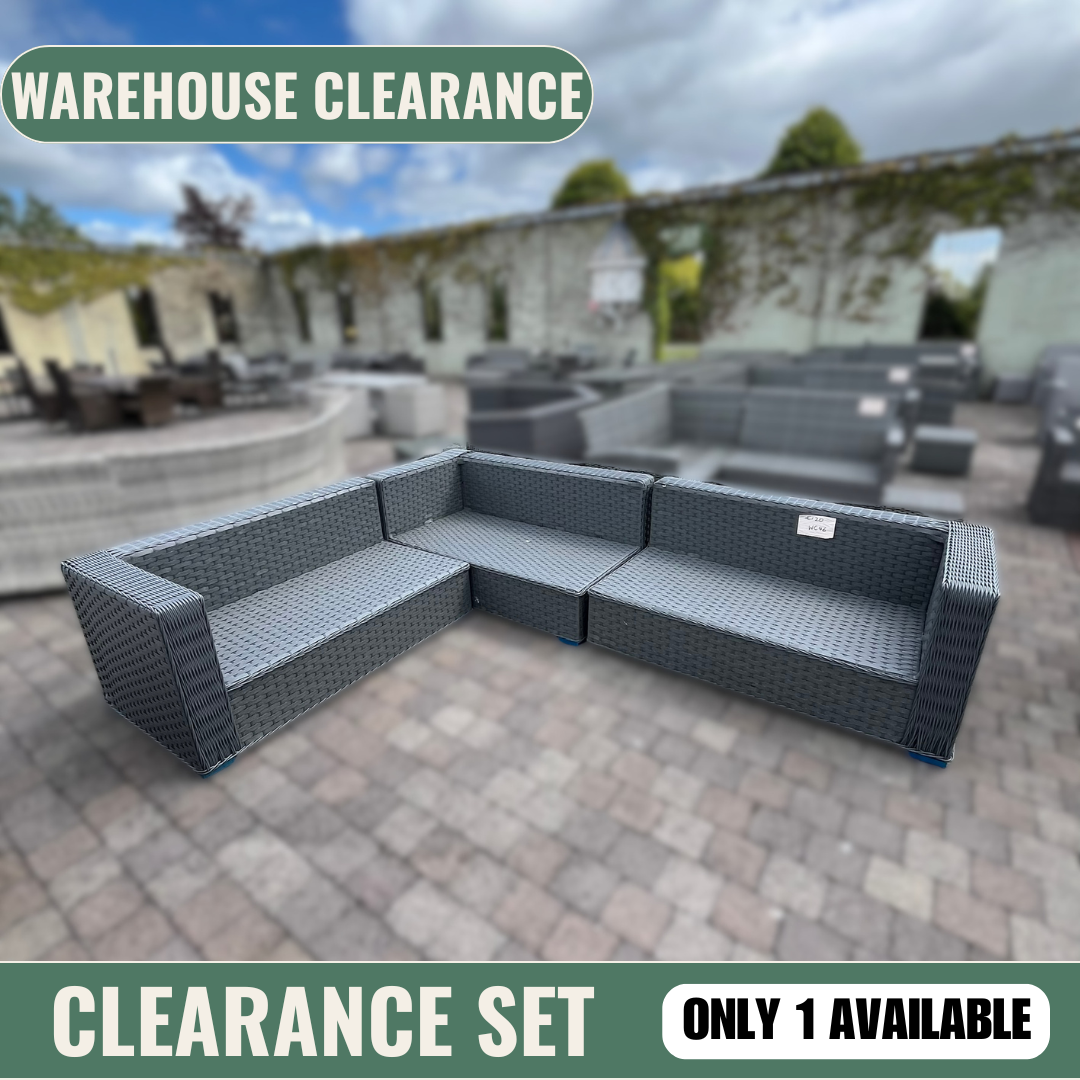 Grey Rattan Sofa - Clearance