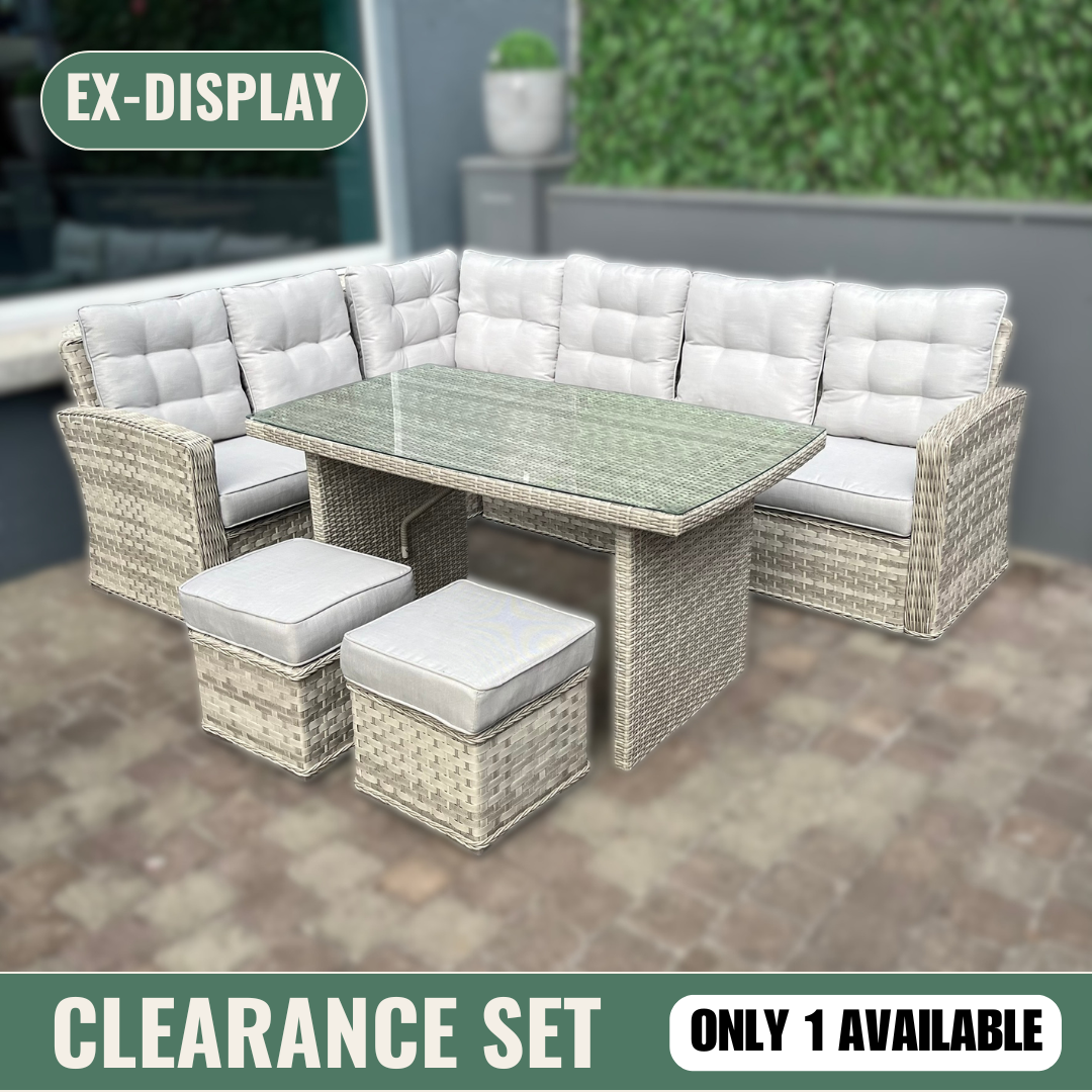 Ravenna Corner Set (White Wash) - Clearance