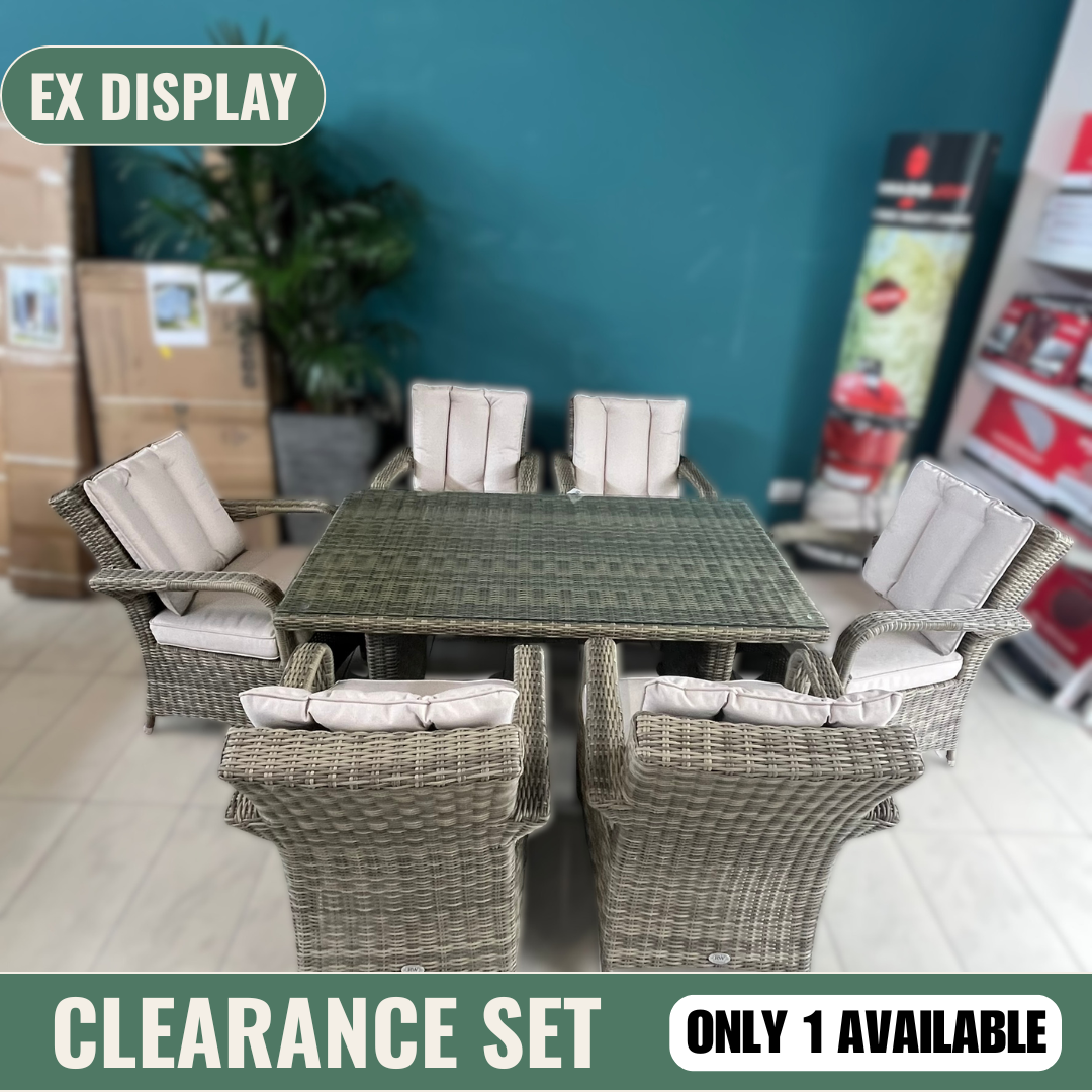 Chester Rectangle 6 Seater Set  - Clearance