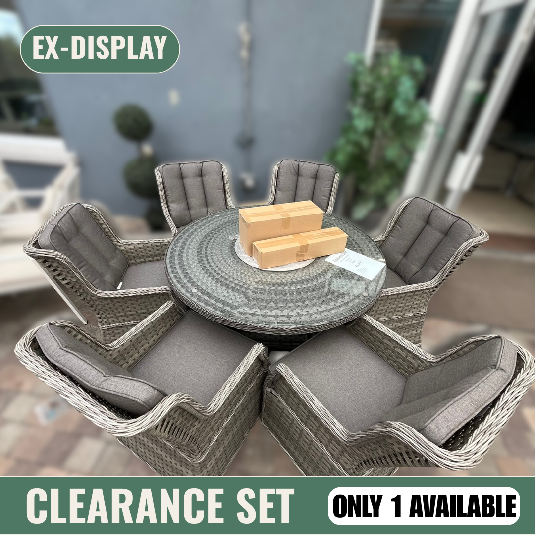 Bali / Boston 6 Seater - Fire pit Set - Clearance