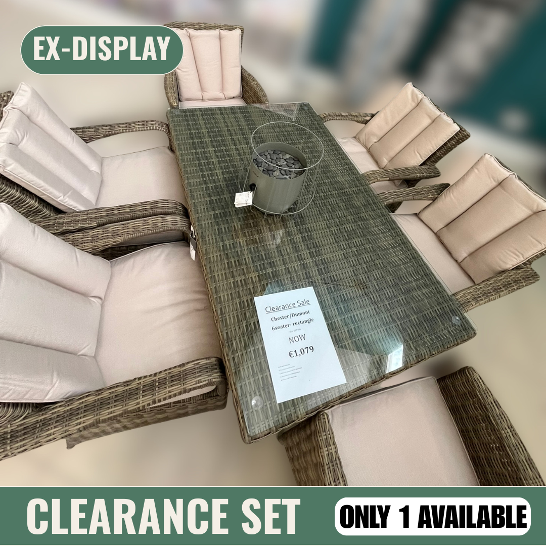 Chester/Dumont 6-Seater Rectangular Dining Set - Clearance