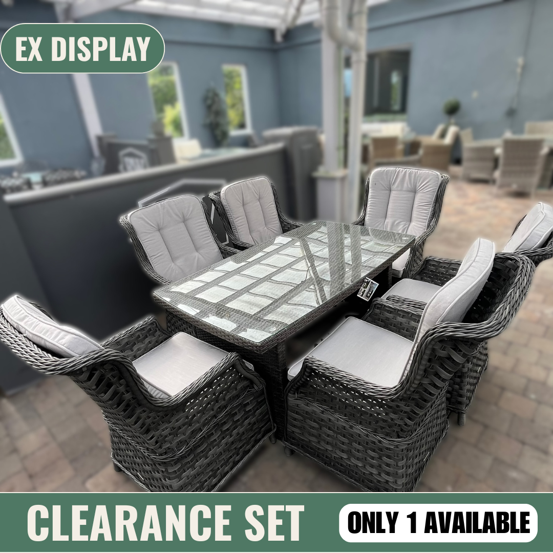 Ravenna/Santiago Rectangle 6 Seater Set  - Clearance