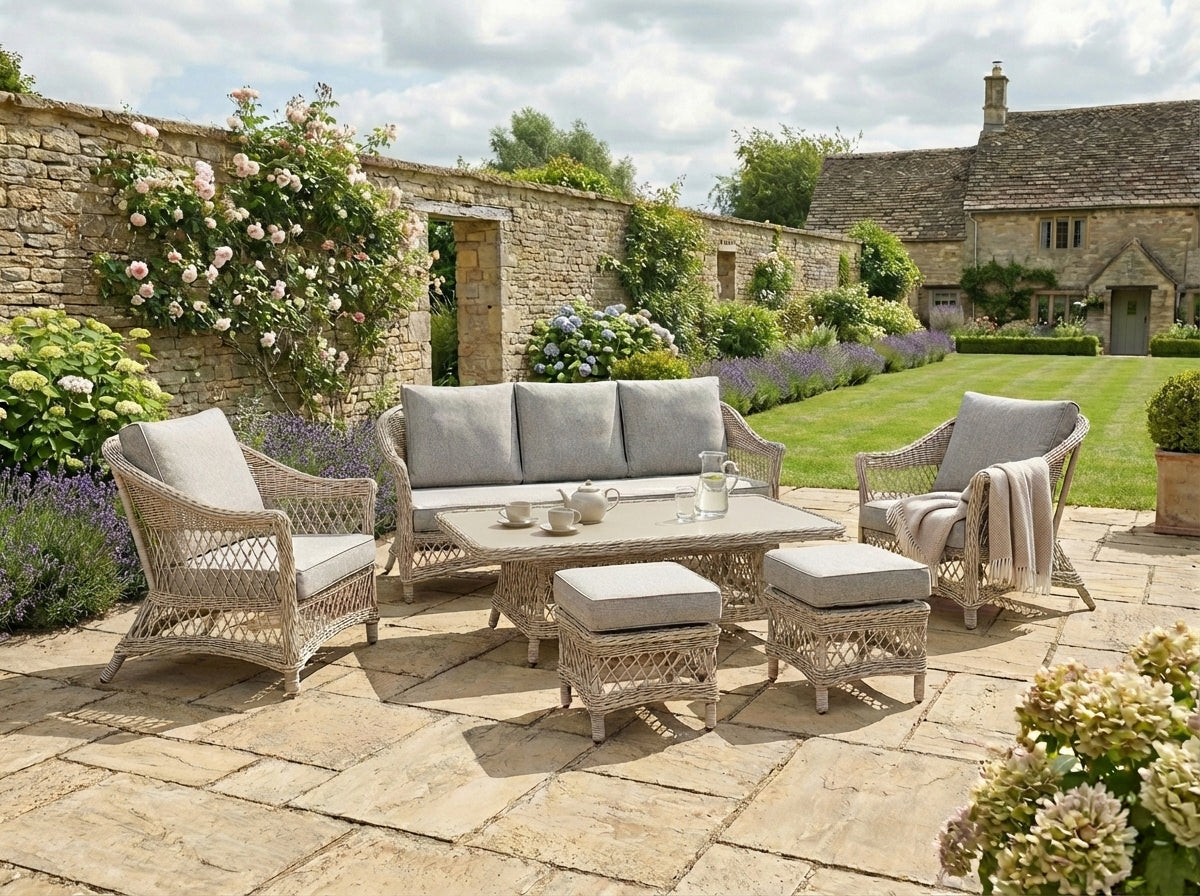Cotswold - 3-Seater Sofa with Rectangular Height Adjustable Table