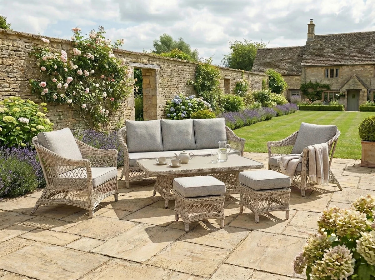 Cotswold - 3-Seater Sofa with Rectangular Height Adjustable Table